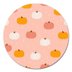 Pumpkin Pattern Halloween 20240926 160345 0000 Magnet 5  (round) by Safari