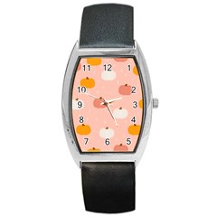 Pumpkin Pattern Halloween 20240926 160345 0000 Barrel Style Metal Watch by Safari