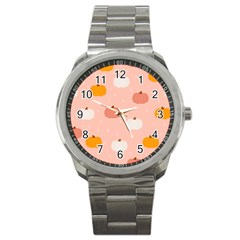 Pumpkin Pattern Halloween 20240926 160345 0000 Sport Metal Watch by Safari