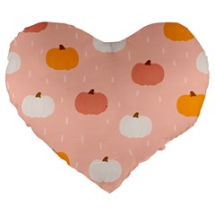 Pumpkin Pattern Halloween 20240926 160345 0000 Large 19  Premium Heart Shape Cushions by Safari