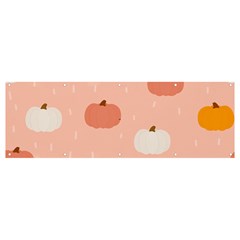 Pumpkin Pattern Halloween 20240926 160345 0000 Banner And Sign 12  X 4  by Safari