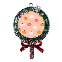 Pumpkin Pattern Halloween 20240926 160345 0000 Metal X mas Lollipop With Crystal Ornament by Safari