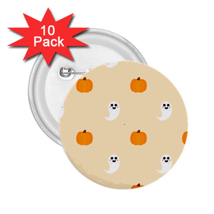 Pumpkin and boo crew halloween  2.25  Buttons (10 pack) 