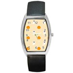 Pumpkin and boo crew halloween  Barrel Style Metal Watch Front