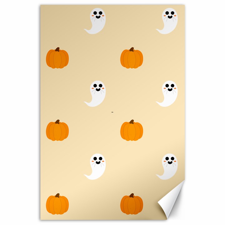 Pumpkin and boo crew halloween  Canvas 24  x 36 