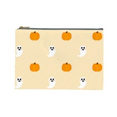 Pumpkin and boo crew halloween  Cosmetic Bag (Large)