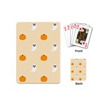 Pumpkin and boo crew halloween  Playing Cards Single Design (Mini) Back