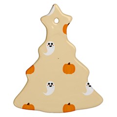 Pumpkin And Boo Crew Halloween  Christmas Tree Ornament (two Sides) by Safari