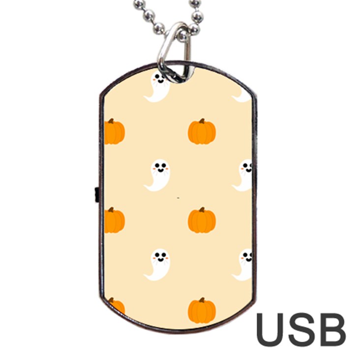 Pumpkin and boo crew halloween  Dog Tag USB Flash (One Side)