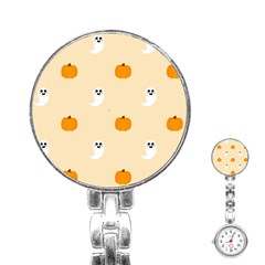 Pumpkin and boo crew halloween  Stainless Steel Nurses Watch