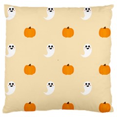 Pumpkin and boo crew halloween  Standard Premium Plush Fleece Cushion Case (One Side)