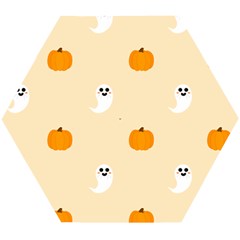 Pumpkin and boo crew halloween  Wooden Puzzle Hexagon