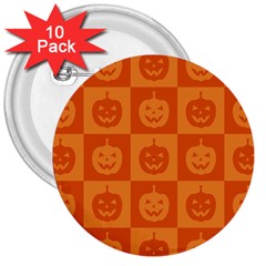 Seamless Halloween Pattern With Smiling Pumpkin 20240926 161520 0000 3  Buttons (10 Pack)  by Safari