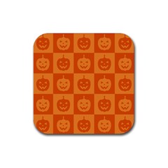 Seamless Halloween Pattern With Smiling Pumpkin 20240926 161520 0000 Rubber Coaster (square) by Safari