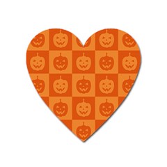 Seamless Halloween Pattern With Smiling Pumpkin 20240926 161520 0000 Heart Magnet by Safari