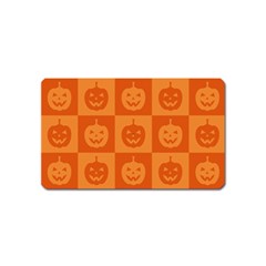 Seamless Halloween Pattern With Smiling Pumpkin 20240926 161520 0000 Magnet (name Card) by Safari