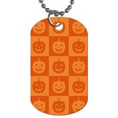 Seamless Halloween Pattern With Smiling Pumpkin 20240926 161520 0000 Dog Tag (two Sides) by Safari