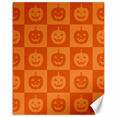 Seamless Halloween Pattern With Smiling Pumpkin 20240926 161520 0000 Canvas 11  X 14  by Safari