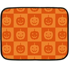 Seamless Halloween Pattern With Smiling Pumpkin 20240926 161520 0000 Two Sides Fleece Blanket (mini) by Safari