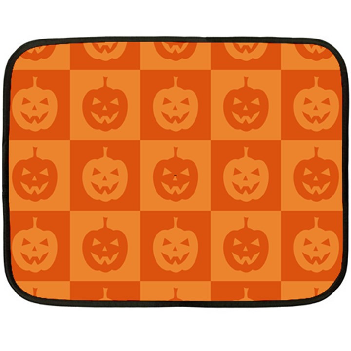 Seamless Halloween Pattern With Smiling Pumpkin 20240926 161520 0000 Two Sides Fleece Blanket (Mini)