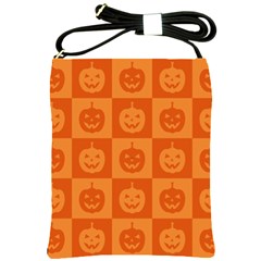 Seamless Halloween Pattern With Smiling Pumpkin 20240926 161520 0000 Shoulder Sling Bag by Safari