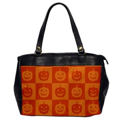 Seamless Halloween Pattern With Smiling Pumpkin 20240926 161520 0000 Oversize Office Handbag by Safari