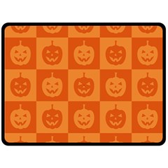 Seamless Halloween Pattern With Smiling Pumpkin 20240926 161520 0000 Fleece Blanket (large) by Safari