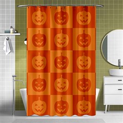 Seamless Halloween Pattern With Smiling Pumpkin 20240926 161520 0000 Shower Curtain 48  X 72  (small)  by Safari