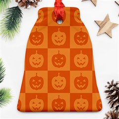 Seamless Halloween Pattern With Smiling Pumpkin 20240926 161520 0000 Ornament (bell)