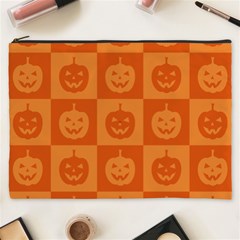 Seamless Halloween Pattern With Smiling Pumpkin 20240926 161520 0000 Cosmetic Bag (xxxl) by Safari