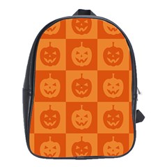 Seamless Halloween Pattern With Smiling Pumpkin 20240926 161520 0000 School Bag (xl) by Safari