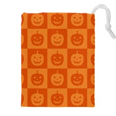 Seamless Halloween Pattern With Smiling Pumpkin 20240926 161520 0000 Drawstring Pouch (4xl) by Safari