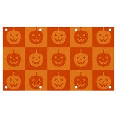 Seamless Halloween Pattern With Smiling Pumpkin 20240926 161520 0000 Banner And Sign 7  X 4  by Safari