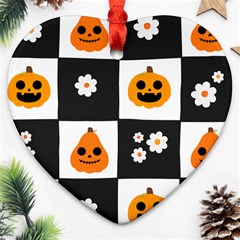 Seamless Halloween Pattern With Smiling Pumpkin 20240926 161714 0000 Ornament (heart)