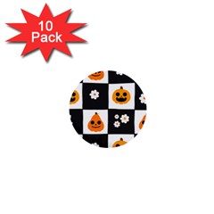 Seamless Halloween Pattern With Smiling Pumpkin 20240926 161714 0000 1  Mini Buttons (10 Pack)  by Safari