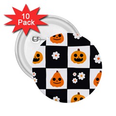 Seamless Halloween Pattern With Smiling Pumpkin 20240926 161714 0000 2 25  Buttons (10 Pack)  by Safari