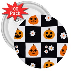 Seamless Halloween Pattern With Smiling Pumpkin 20240926 161714 0000 3  Buttons (100 Pack)  by Safari