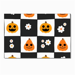 Seamless Halloween Pattern With Smiling Pumpkin 20240926 161714 0000 Postcard 4 x 6  (pkg Of 10) by Safari