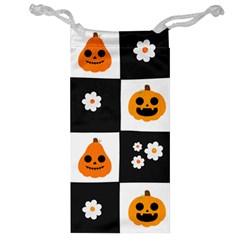 Seamless Halloween Pattern With Smiling Pumpkin 20240926 161714 0000 Jewelry Bag by Safari