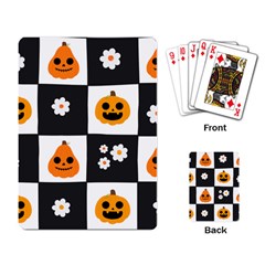 Seamless Halloween Pattern With Smiling Pumpkin 20240926 161714 0000 Playing Cards Single Design (rectangle) by Safari