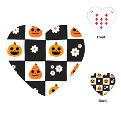 Seamless Halloween Pattern With Smiling Pumpkin 20240926 161714 0000 Playing Cards Single Design (heart) by Safari