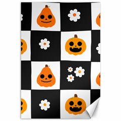 Seamless Halloween Pattern With Smiling Pumpkin 20240926 161714 0000 Canvas 12  X 18 