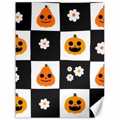 Seamless Halloween Pattern With Smiling Pumpkin 20240926 161714 0000 Canvas 18  X 24  by Safari