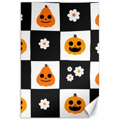 Seamless Halloween Pattern With Smiling Pumpkin 20240926 161714 0000 Canvas 20  X 30  by Safari