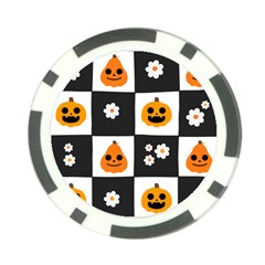 Seamless Halloween Pattern With Smiling Pumpkin 20240926 161714 0000 Poker Chip Card Guard (10 Pack) by Safari