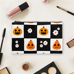 Seamless Halloween Pattern With Smiling Pumpkin 20240926 161714 0000 Cosmetic Bag (medium) by Safari