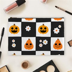 Seamless Halloween Pattern With Smiling Pumpkin 20240926 161714 0000 Cosmetic Bag (large) by Safari