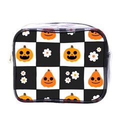 Seamless Halloween Pattern With Smiling Pumpkin 20240926 161714 0000 Mini Toiletries Bag (one Side) by Safari