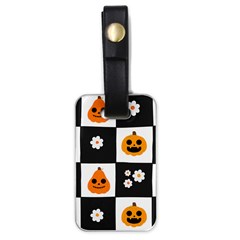 Seamless Halloween Pattern With Smiling Pumpkin 20240926 161714 0000 Luggage Tag (one Side) by Safari