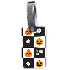 Seamless Halloween Pattern With Smiling Pumpkin 20240926 161714 0000 Luggage Tag (two Sides) by Safari